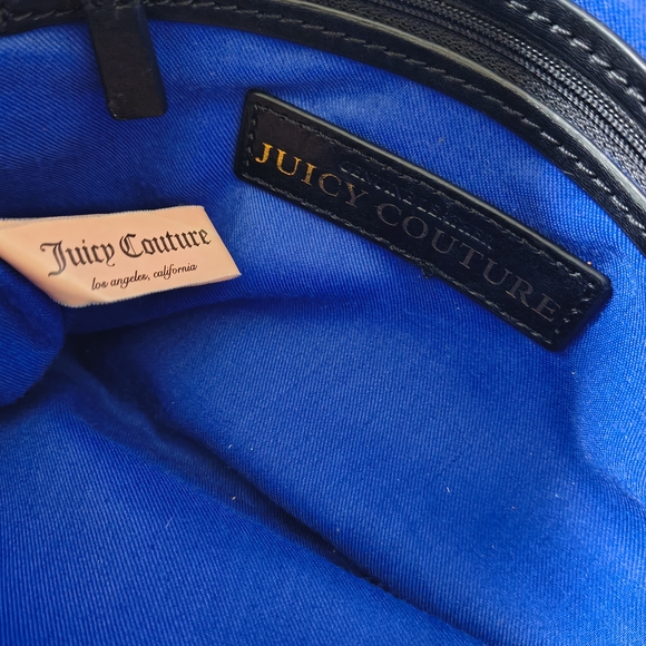 Y2K Juicy Couture Black Genuine Leather Studded Crossbody Bag - Picture 8 of 10